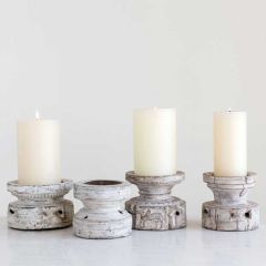 Rustic Pale Candle Holder