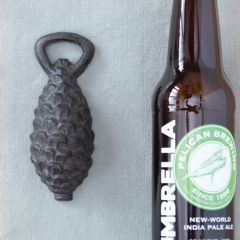 Rustic Pinecone Bottle Opener