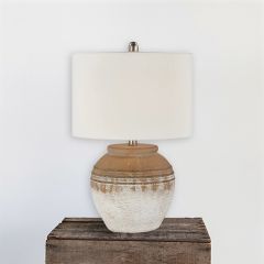 Rustic Pottery Base Table Lamp