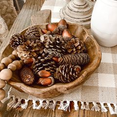 Rustic Pumpkin Decorative Dough Bowl