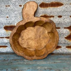 Rustic Pumpkin Decorative Dough Bowl