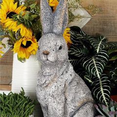Rustic Rabbit Garden Sculpture