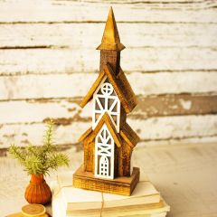 Rustic Recycled Wood Model Church