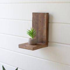 Rustic Recycled Wood Wall Shelf