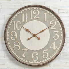 Rustic Round Metal Wall Clock