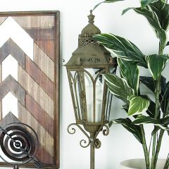 Rustic Scrollwork Floor Lantern