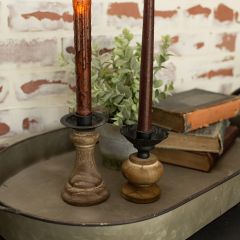 Rustic Touches Spindle Candlestick Holder