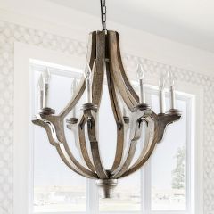 Rustic Wood Chandelier