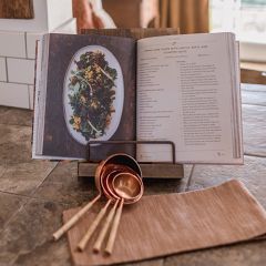 Rustic Wood Cookbook Stand