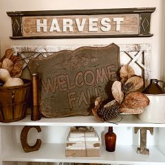 Rustic Wood Harvest Sign