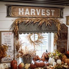 Rustic Wood Harvest Wall Sign