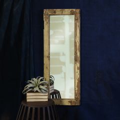 Salvaged Wood Shutter Framed Floor Mirror