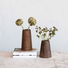 Salvaged Wood Vase Set of 2
