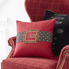 Santa Belt Holiday Accent Pillow