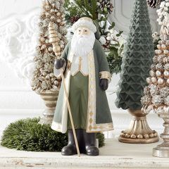 Santa with Christmas Tree Staff Figure