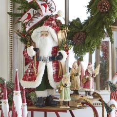 Santa With Skis Figurine