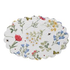 Scalloped Oval Floral Placemat Set of 4