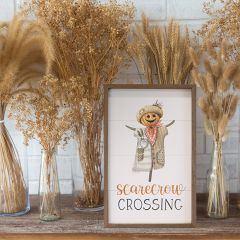 Scarecrow Crossing White Fall Wall Art