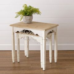 Scroll Detail Nesting Table Set of 2