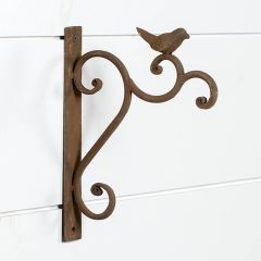Scroll Plant Hook With Bird Topper