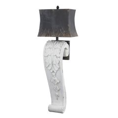 Scroll Wall Sconce With Metal Shade