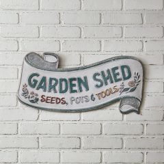 Scrolled Garden Shed Metal Sign