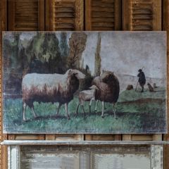 Serene Pasture Sheep Canvas Wall Art