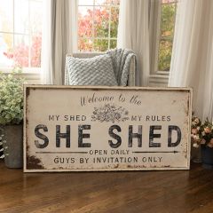 She Shed Welcome Sign 48 Inch