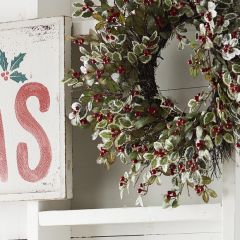 Shimmering Holly Wreath