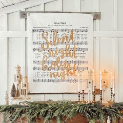 Silent Night Paper Wall Art with Tacks