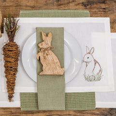Simple Bunny Embroidered Placemat