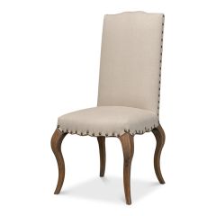 Simple Elegance Linen Upholstered Side Chair