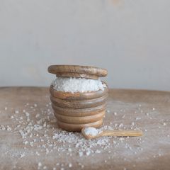 Simple Farmhouse Salt Cellar with Spoon