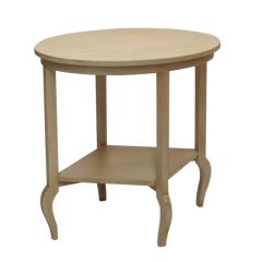 Simple Farmhouse Tiered Round Accent Table