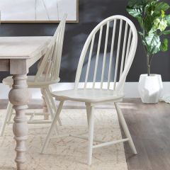 Simple Farmhouse White Dining Chair Set of 2