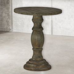 Simple Round Pedestal Accent Table