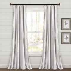 Simple Stripes Window Curtain Panel Set of 2