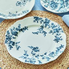 Simply Chic Blue Floral Dinner Plate