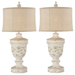 Simply Chic Distressed Table Lamp Set of 2