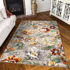 Simply Southern Cottage Franklin Floral Grey Area Rug