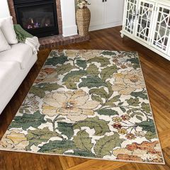 Simply Southern Cottage Jefferson Floral Green Area Rug