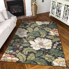 Simply Southern Cottage Jefferson Floral Grey Area Rug
