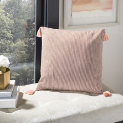 Simply Striped Tasseled Accent Pillow