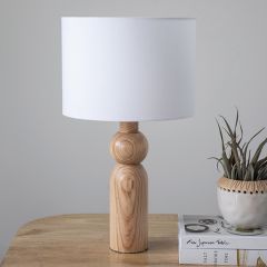 Simply Unique Wood Base Accent Lamp