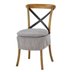 Skirted Chair Cushion Gray