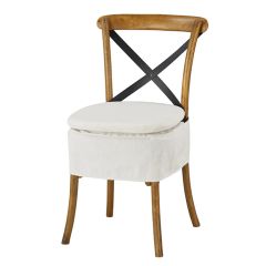 Skirted Chair Cushion White