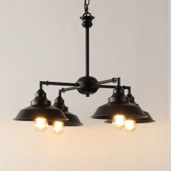 Sleek Industrial 4 Light Chandelier