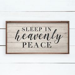 Sleep In Heavenly Peace Framed Sign