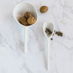 Slotted Stoneware Serving Spoon Set of 2