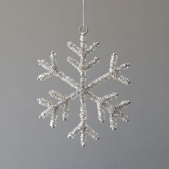 Small Snowflake Beaded Ornament